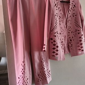 Carissimo 2 pieces pink blazer & pink pans